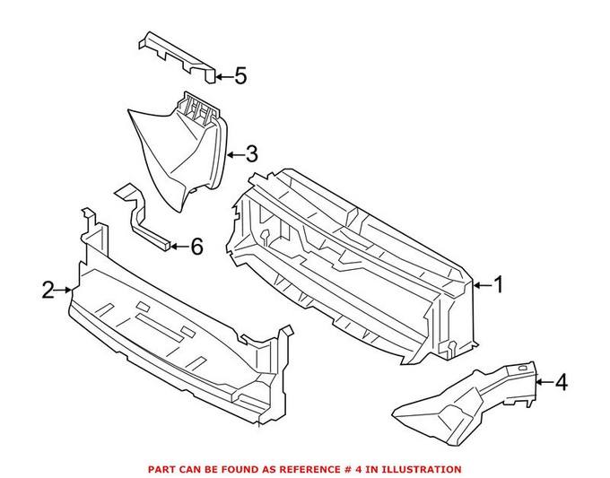 BMW Brake Air Duct - Front Driver Left 51747290611